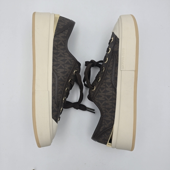 NWOT Michael Kors Jude Signature Logo Sneakers, Brown, Women's 6M - Picture 16 of 16